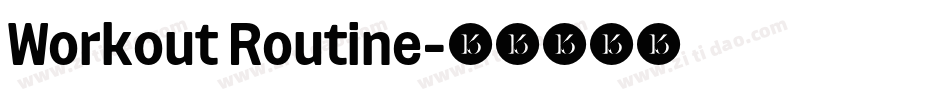 Workout Routine字体转换
